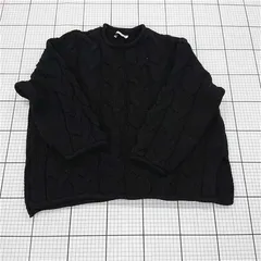 ◇ ⊇ ZARA ザラ ケーブル編み 長袖 ニット セーター サイズEUR S USA S MEX 26 ブラック系 レディース E  【1509180007575】