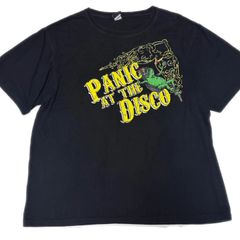 00s Panic at the disco frog Tシャツ バンドTシャツ パニックアットザディスコ 古着 ブラック THE GTS