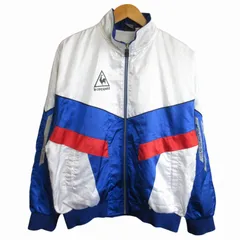 ルコックスポルティフ le coq sportif 90s ヴィンテージ トラックジャケット ブルゾン ジップアップ ロゴプリント トリコロール L 白 赤 青 /FF 0629のサムネイル