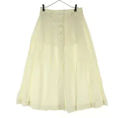 COMPTOIR DES COTONNIERS コントワーデコトニエ ロング丈 プリーツスカート 9 ホワイト レディース 古着