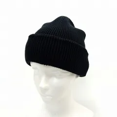 ザラ ZARA ニット キャップ 帽子 M 黒 ブラック