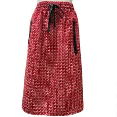 c*o様 GUCCIグッチスカートビジューボタンシルク混40 わずかほつれ