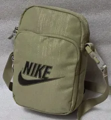 old nike ナイキ グレー カーキ　メッセンジャーバッグ 古着 y2k 00s Y2K NIKE ナイキ ツートンショルダーバッグ メッセンジャー