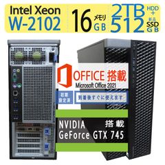 【ワークステーション】◆DELL Precision 5820 Tower/Xeon W-2102/新品SSD 512GB+ 2TB HDD/16GB◆GTX 745/win11/ms Office
