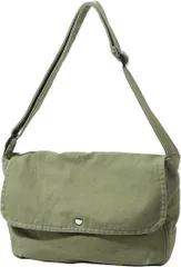 AMIS store 多目的 ショルダー バッグ 大容量 無地 スクールバッグ レジャーバッグ メッセンジャー カジュアル トート(カーキグリーン,  10L)