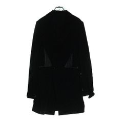 Yohji Yamamoto FEMME (ヨウジヤマモトファム) 04SS 変形 レーヨン ベルト 1B シングルテーラードジャケット レディース ブラック FZ-J08-206