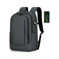 [FENRUIEN] ビジネスリュック リュック メンズ 多機能 マチ拡張 防水 盗難防止 バックパック 大容量 15.6インチ PC リュックサック USB充電ポート 耐衝撃 ラップトップバック 通勤・通学・旅行・出張用 グレー 0