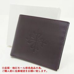 ※併売商品※◆中古美品◆PATEK PHILIPPE【パテックフィリップ】二つ折り財布 レザー ボルドー メンズ　M1011