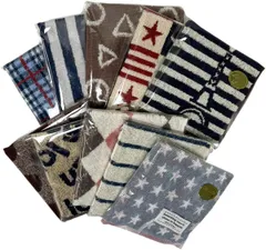 新品 タオルハンカチ 10枚セット カラフル柄 プチギフト