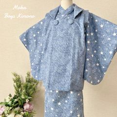 七五三 3歳被布セット 男の子 花柄×水色 ハンドメイド - メルカリ