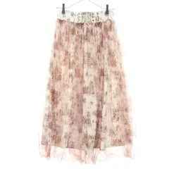 美品 axes femme アクシーズファム 総柄 ロング丈 スカート F ピンク レディース 古着