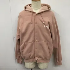 【良品】PAPAS/パパス　ジップアップ パーカー　ロゴ　XL相当　スウェット 良品】PAPAS/パパス スウェット パーカー ロゴ ボタンアップ 白
