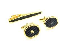 BALLY バリー カフス カフリンクス タイピン アクセサリー ゴールド系×ブラック系 DJ6806のサムネイル