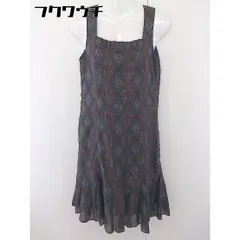◇ ARTISAN アルチザン シルク混 総柄 ノースリーブ 膝丈 ワンピース サイズ11 ブラウン系 レディース  【中古】 【1110190009185】のサムネイル