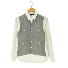 コムデギャルソンオムプリュス COMME des GARCONS HOMME PLUS 19AW フェイクレイヤード マルチポケット  ストライプシャツ メンズ  XS