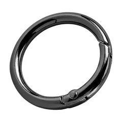 カラビナ 丸型 全3色 キーリング 鍵 サークル 丸カン キーホルダー バッグ チャーム 金具 円形 アウトドア キャンプ 便利 11mm 13mm 19mm 25mm 38mm 50mm