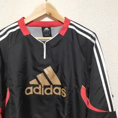 ☆00s old adidas 2011年製 ナイロンジャケット 裏フリース ピステ プルオーバー ウインドブレーカー ジャージ トップス アウター パフォーマンスロゴ オールド アディダス ゲーム テックウェア y2k スポーツ レア 古着 USED