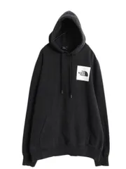 【お得なクーポン配布中!】 ノースフェイス 両面 プリント スウェット フード パーカー メンズ L 古着 The North Face プルオーバー 裏起毛 アウトドア トレーナー 黒