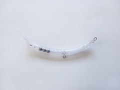 未塗装 さかさにょろ風 にょろ系 クランクベイト 1個 クリア 65mm 3.6g 管理釣り場 バーブレスフック トラウト ニジマス イワナ エリア 管釣り ブラウントラウト ニョロ系 ミノー イトウ アメマス サクラマス 無塗装 DIY 自分で色を塗る