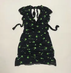 ヒステリックグラマー チュニック ワンピース 総柄 スカル ヒスガール Y2K ヒステリックグラマー hysteric glamour ロンT ワンピース 白