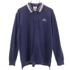 adidas アディダス ゴルフ 長袖 ポロシャツ O ネイビー GOLF メンズ 古着