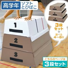 KaRaDaStyle 跳び箱 室内 子供 高学年向け ソフト 飛び箱 とび箱 ジョイント式 小学生 指導ライン 高重量 運動 自宅 子ども 室内 家庭用 高さ60cm 3段セット