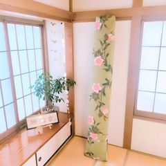 琴(箏)ゆたん　油単　カバー　浴衣　若草色地　花柄