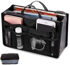 軽量 多機能 丈夫 トラベルポーチ キャンプ 化粧品収納ポーチ マルチバッグ 旅行 化粧品 引越し 収納 インナーバッグ 4カラー選ぶ バッグインバッグ (ブラック) liuzhuo_JP