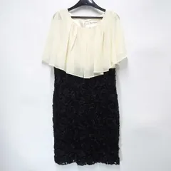 [未使用] MAITRESSE メトリーゼ ワンピース ノースリーブ 38 ホワイト ネイビー レディース