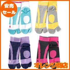 [box408] レディース スポーツ専用 足袋型ソックス 4足セット ミドル丈 靴下 運動用 サポート パイル