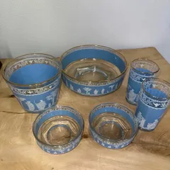 【値下げしました！】ウェッジウッド　JEANNETTE GLASS(ジャネットグラス)　6点セット【ヴィンテージ】