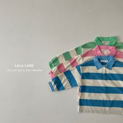 韓国子供服 lalaland  ラグビーカラーT 春トップス 人気 ポロシャツ