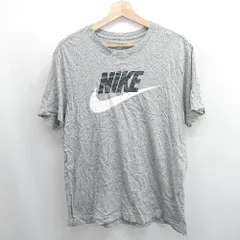 ◇ ⊂ NIKE ナイキ スウィッシュ　ブランドロゴ 半袖 ブランドプリントTシャツ サイズL グレー系 メンズ E  【1507080012125】