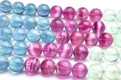 ミックス フローライト　10mm　ラウンド １連（約３８ｃｍ） パワーストーン 天然石 _RG445-10