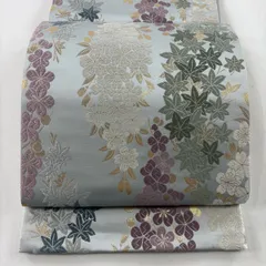 アンティーク 袋帯】帯丈400cm 六通 Aランク 正絹 桜 レトロ