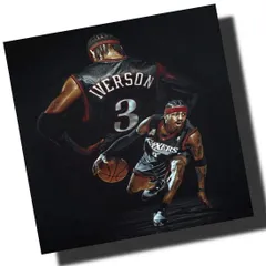 【新着商品】壁掛け 木製 ポスター NBAグラフィックアートパネル 海外製 デザインD フィラデルフィア76ers インテリア アレン・アイバーソン Frame Art Praline