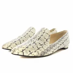 コールハーン COLE HAAN パンプス ポインテッドトゥ パイソン型押し 7B グレー 白 ホワイト W15722 /AN49