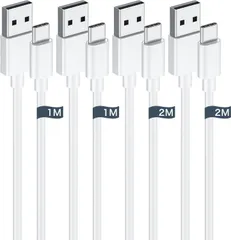 usb c ケーブル タイプc ケーブル 【1m/2m 各2本】 Type C 3A急速充電 QC3.0対応
