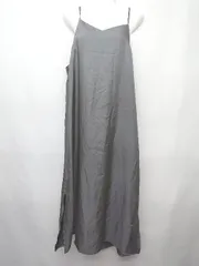 ◇ ⊂ URBAN RESEARCH アーバンリサーチ サテン調 膝下丈 キャミソール ワンピース サイズF ダークグレー レディース P  【1408200040328】
