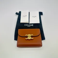 【極美品】CELINE スモールフラップウォレット　トリオンフ　三つ折り財布 CELINE スモール トリオンフ フラップウォレット (CELINE