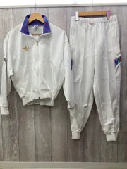 アディダス トラックジャケット ヴィンテージ 80s 日本製 デサント社 トレフォイルロゴ ジャージジャケット Lサイズ 平塚店　衣料品