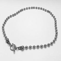 N755 silver925 大粒 ショートネックレス ボールチェーン - メルカリ