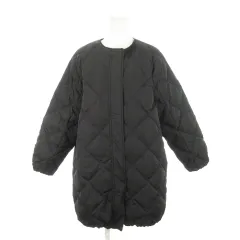 アーバンリサーチ URBAN RESEARCH ACUTA ロングコクーンキルティングダウン コート ノーカラー F 黒 ブラック UR27-27F009 /AH7 ■GY12のサムネイル