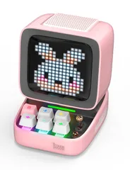【新着商品】Ditoo-Pro Divoom ポータブルBluetoothスピーカー3.55インチLEDスクリーンピクセルディスプレイ、DSPワイヤレススピーカーAPPコントロール、オーディオHD、メカニカルキーボード、MicroSDカード対応、ピンク