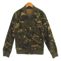 アーバンリサーチ URBAN RESEARCH ジャケット ジャンパー ジップアップ 日本製 コットン混 カモフラ 迷彩 カーキ ブラウン 茶 ベージュ 38