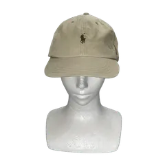 90's/90年代 Polo by Ralph Lauren/ポロバイラルフローレン キャップ ポニー刺繡 配色Good！ TAIWAN製 メンズ ベージュカラー