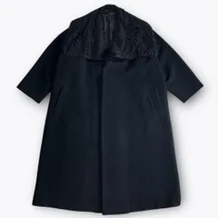 90s COMME des GARCONS フェイクファー ボタンレスコート 黒 2000000018492