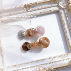 ミニ ヘアクリップ ハンドメイド レジン ボタン風