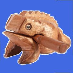 [In Stock] Guiro Percussion Instrument, Auspicious Sound-Making Frog, Wooden, Thai Style (Small)