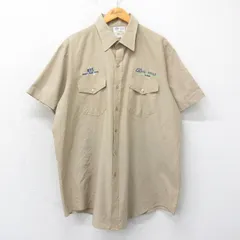 XL/古着 半袖 シャツ メンズ 90s RTS 大きいサイズ ロング丈 ベージュ カーキ 25apr07 中古 トップス